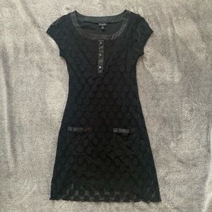 Enfocus Polka Dot Black Dress